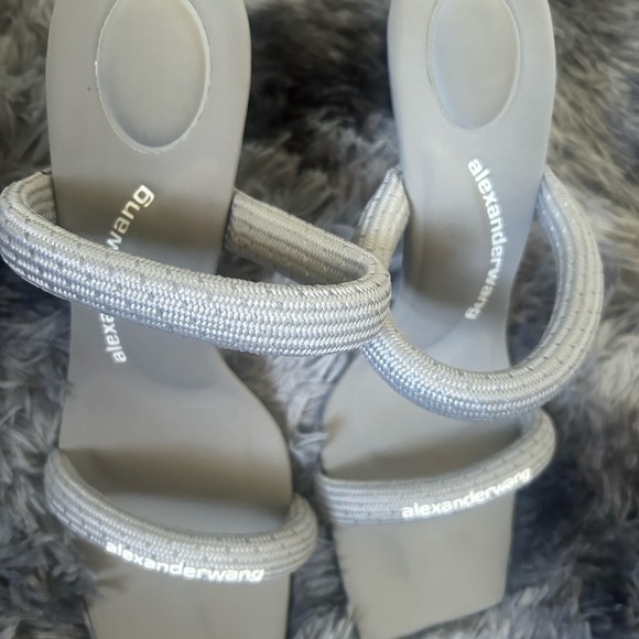 Alexander Wang Metallic Gray Strappy Heels - Picture 3 of 3